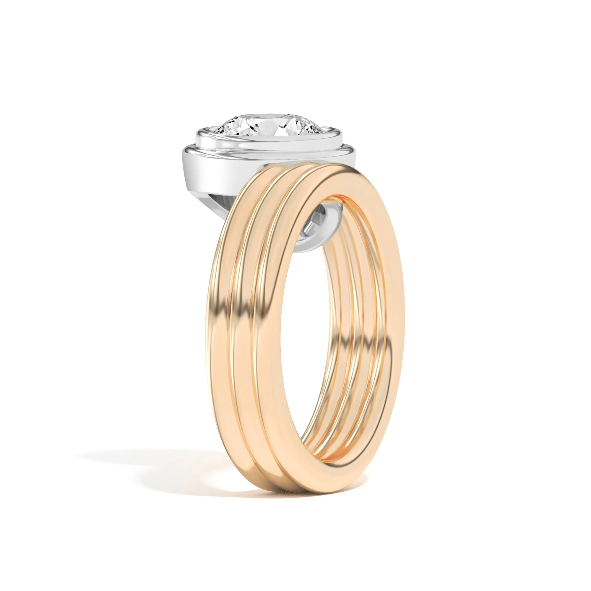 Scarpa Brilliant Offset Double Bezel Ring