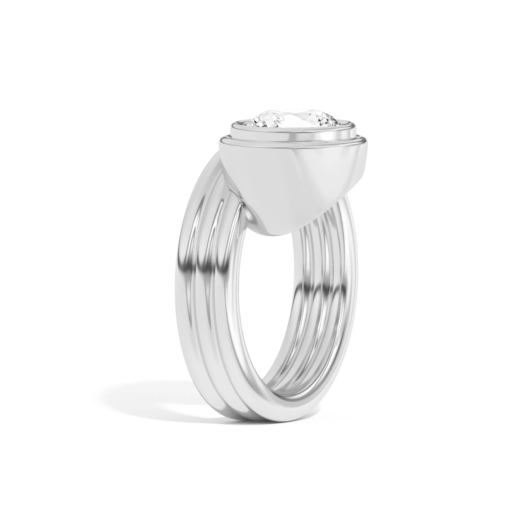 Scarpa Brilliant Offset Double Bezel Ring