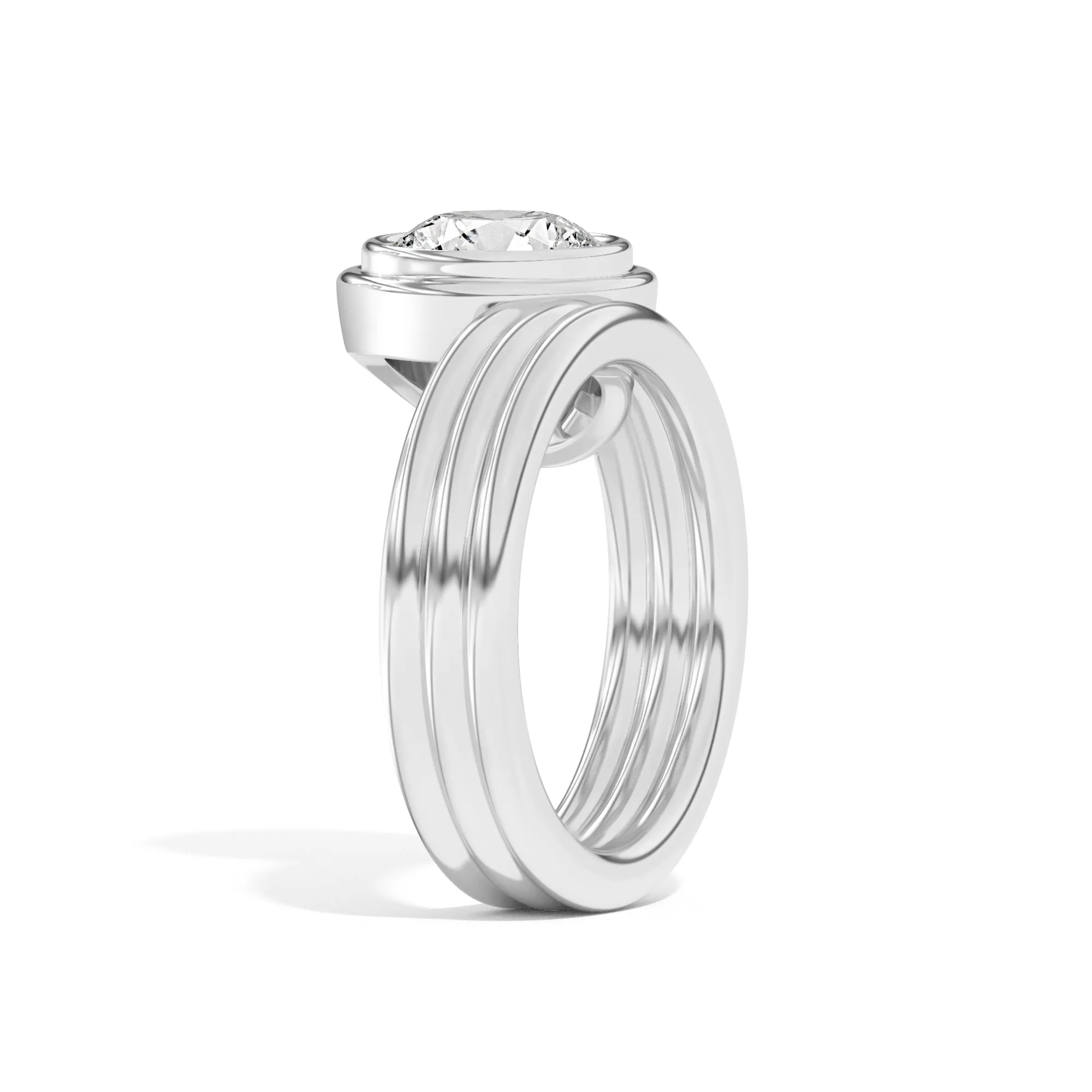 Scarpa Brilliant Offset Double Bezel Ring