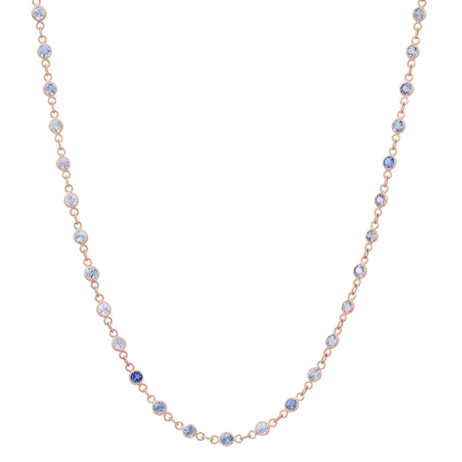 Semiprecious Bezel Set Gemstone Necklace