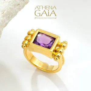 Shadow and Light Amethyst Ring