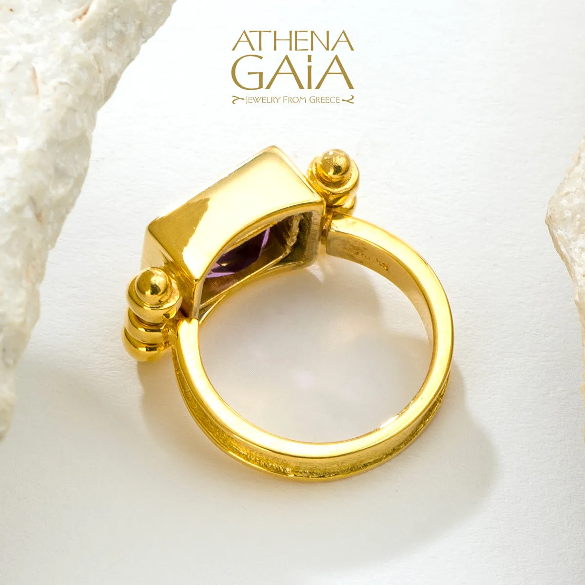Shadow and Light Amethyst Ring