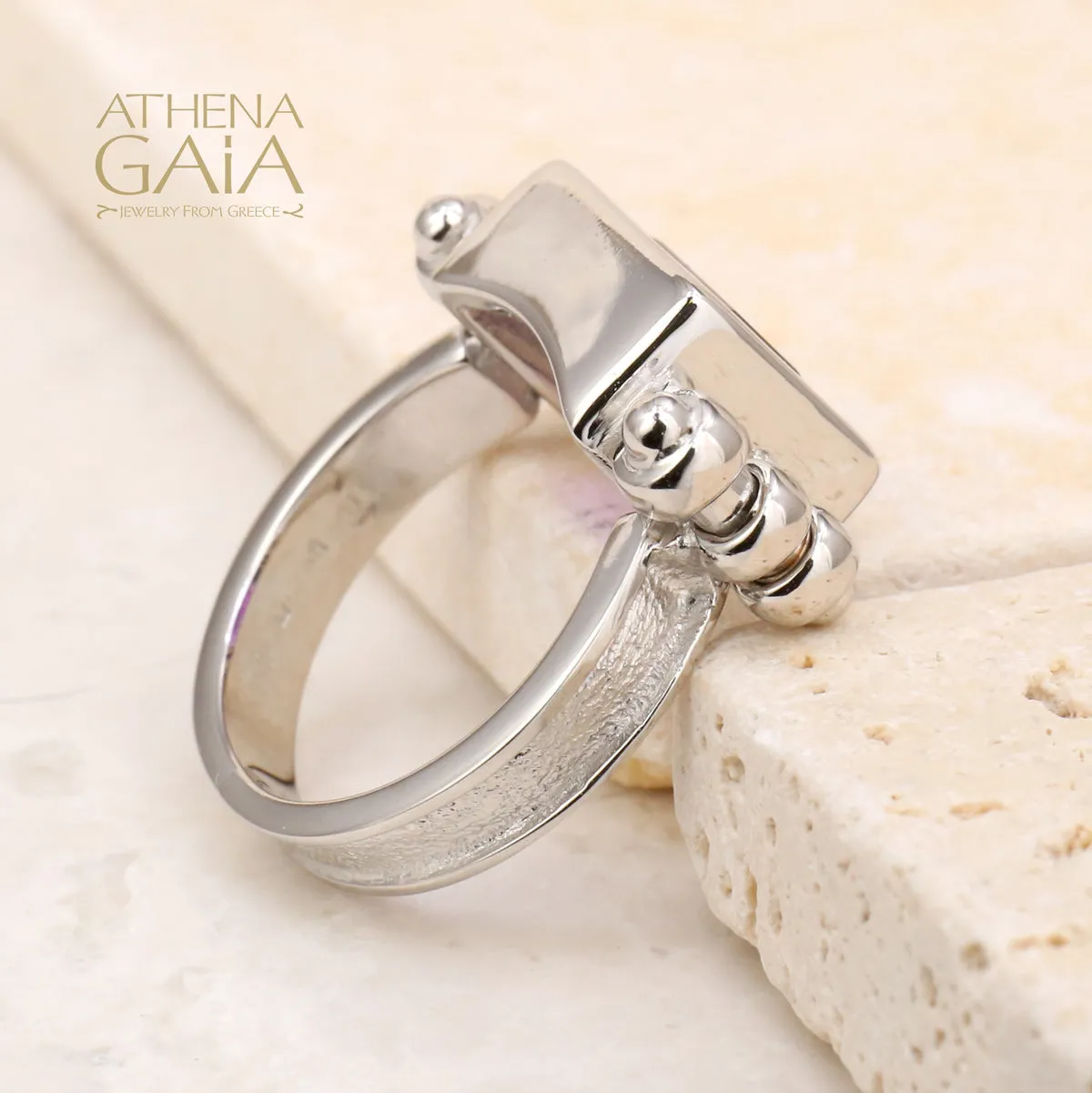 Shadow and Light Amethyst Ring