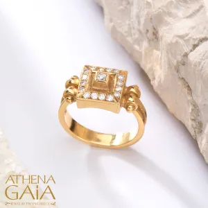 Shadow and Light Small Diamond Ring