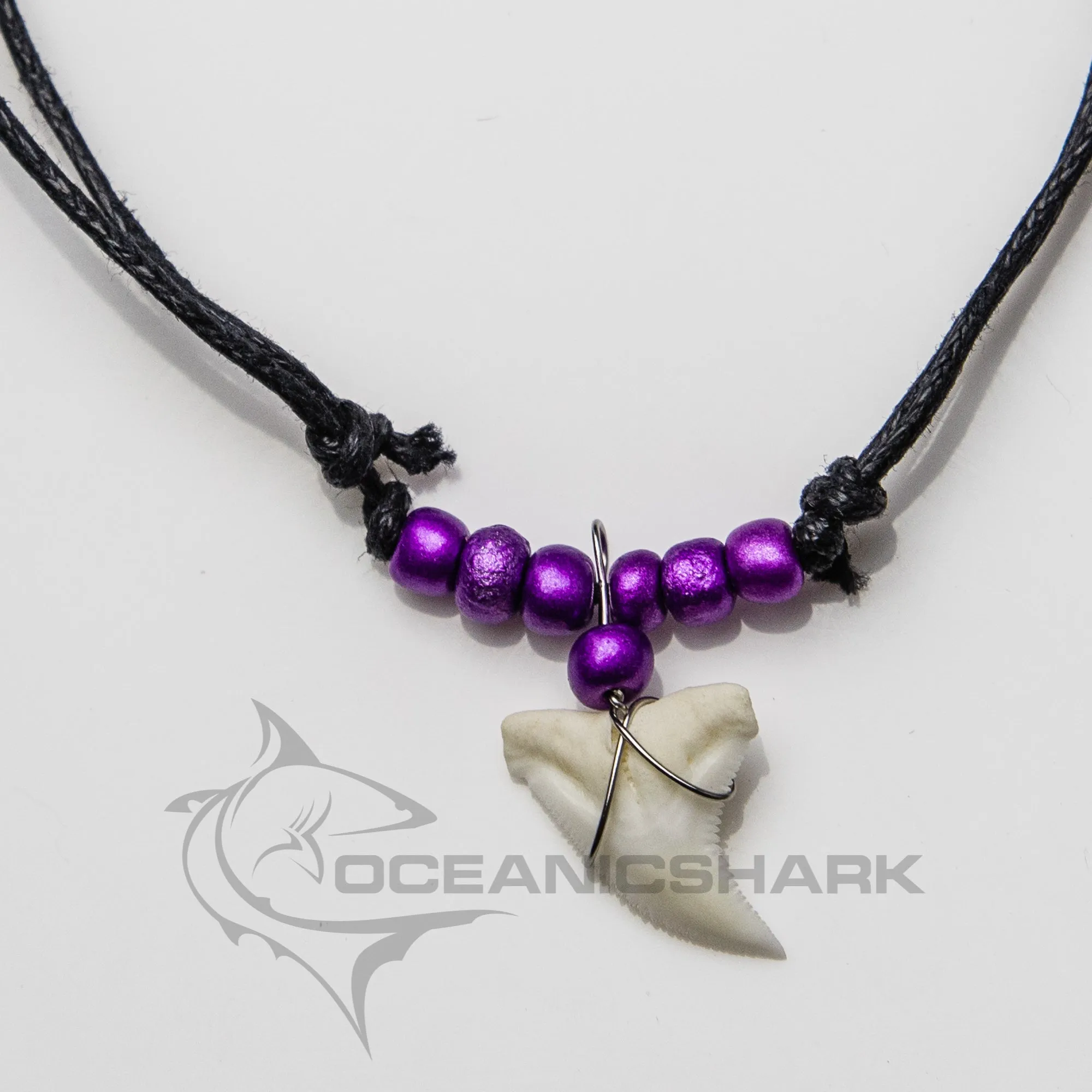 Shark Necklace Purple c14