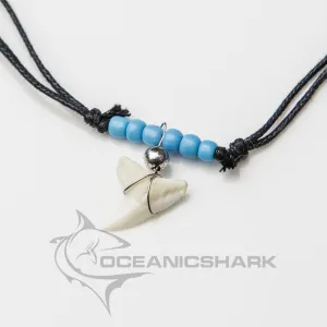 Shark tooth necklace for sale turquoise beads c1