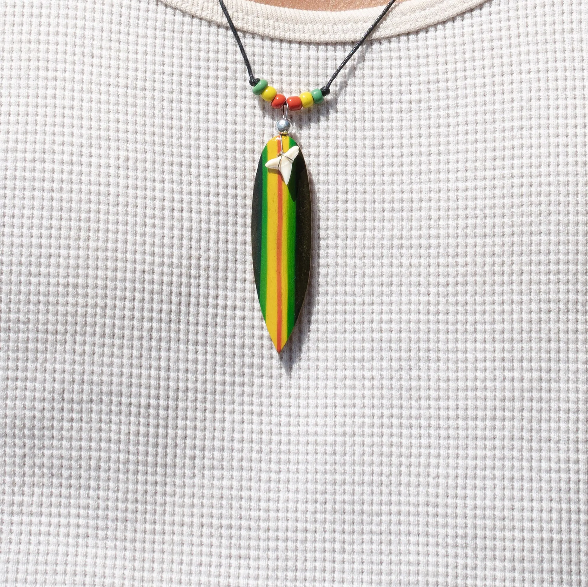 Sharks tooth surf board cricket bat rasta pin stripes c159