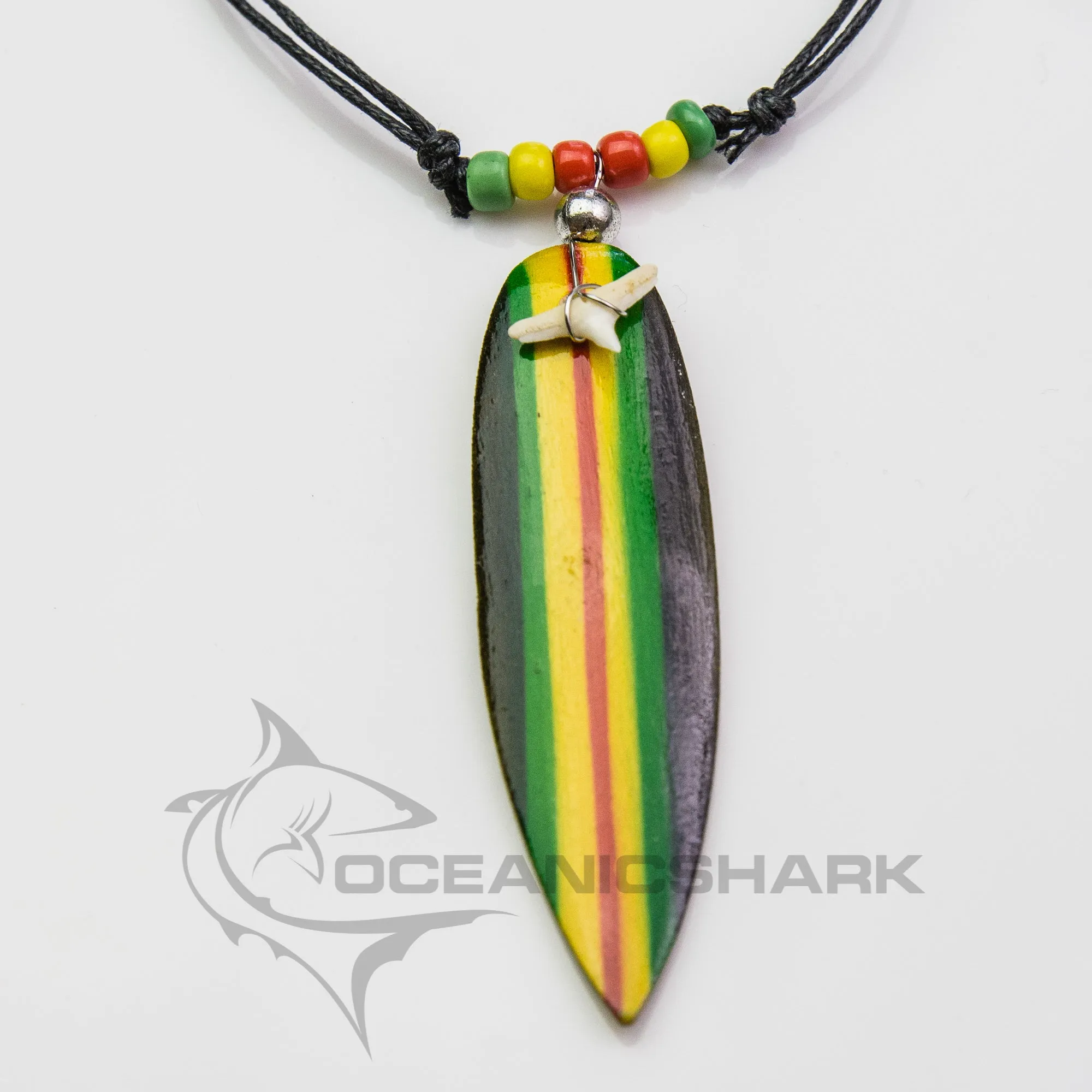 Sharks tooth surf board cricket bat rasta pin stripes c159