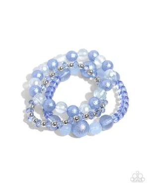 Shattered Stack Blue Bracelet Paparazzi