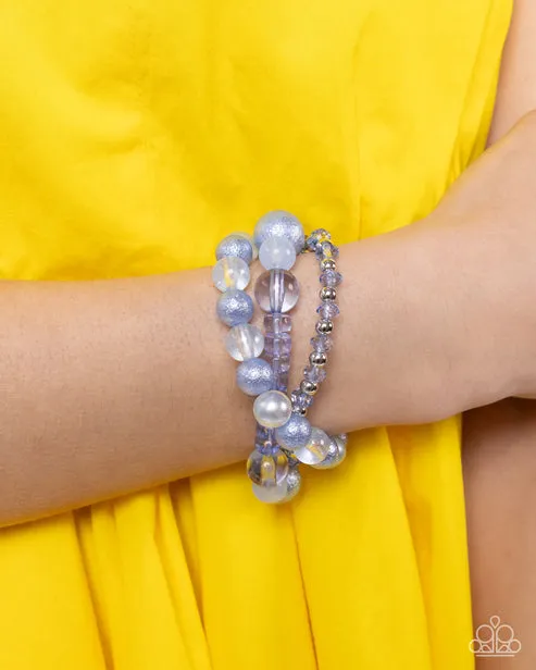 Shattered Stack Blue Bracelet Paparazzi