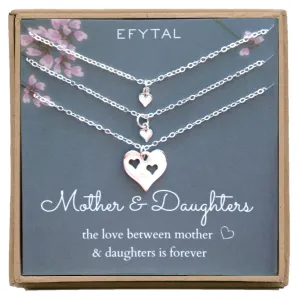 sherri mother-daughter hearts, set of three • mother & daughters