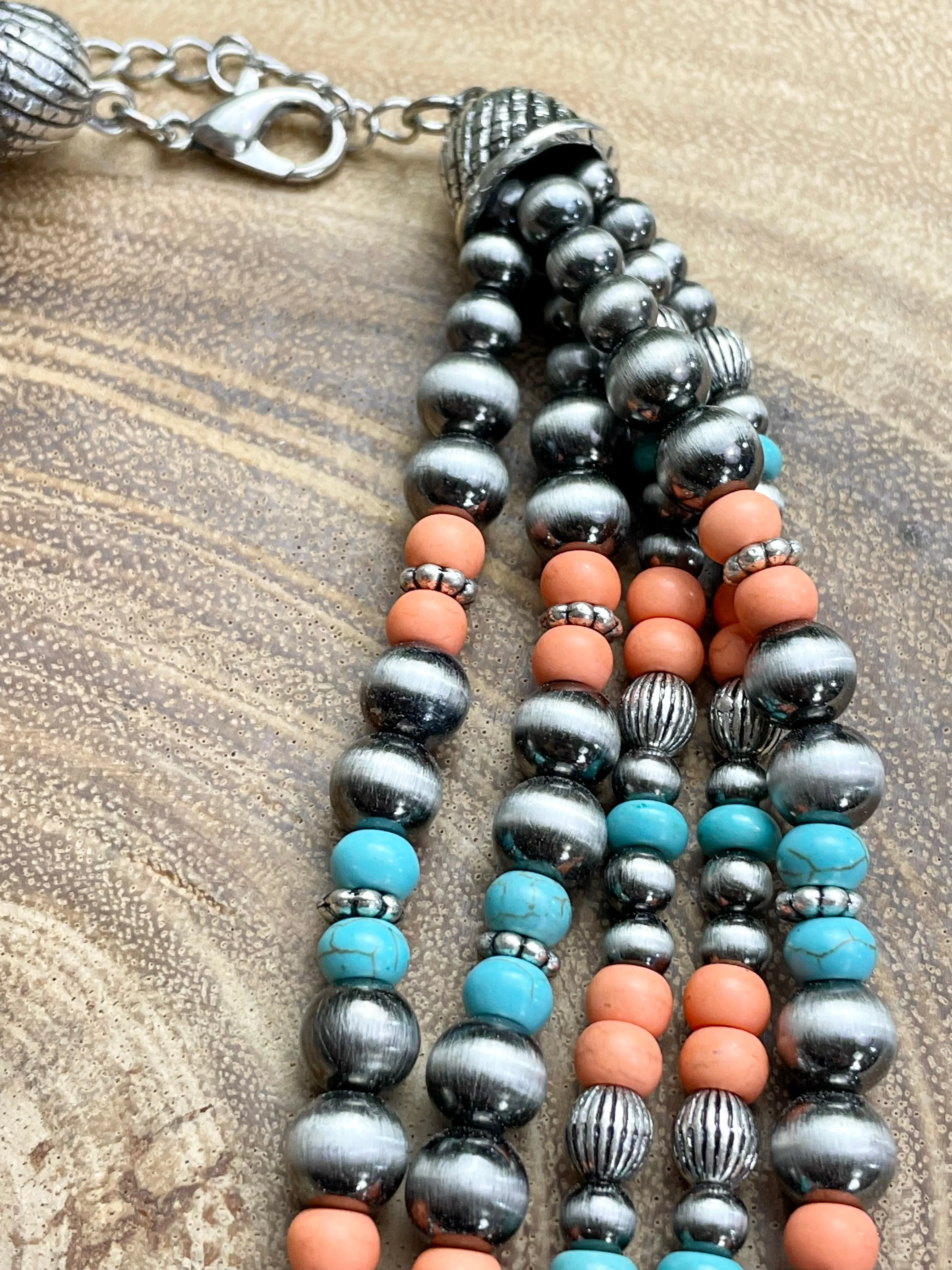 Shiner 5 Strand Layered Necklace - Multi