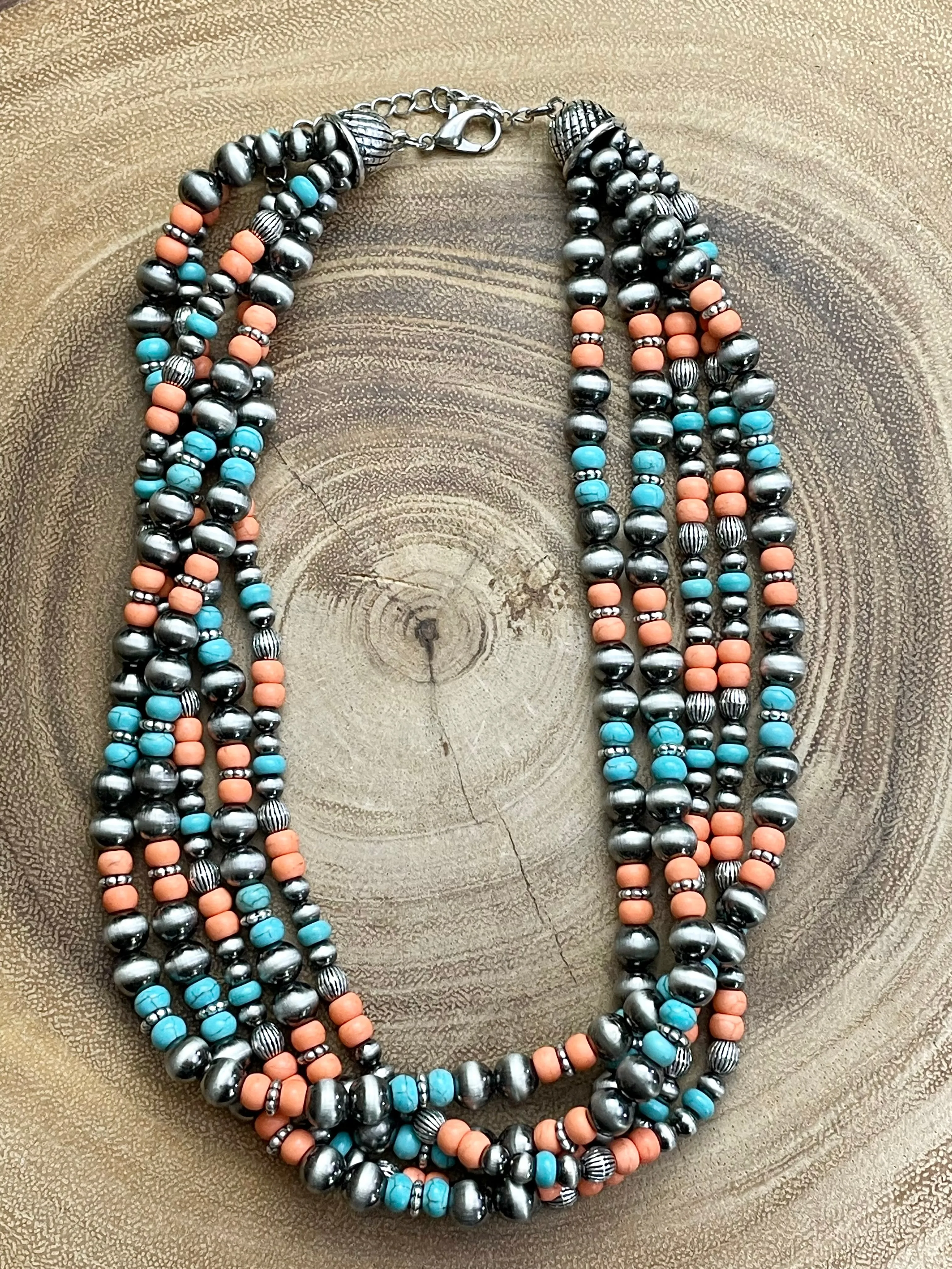 Shiner 5 Strand Layered Necklace - Multi