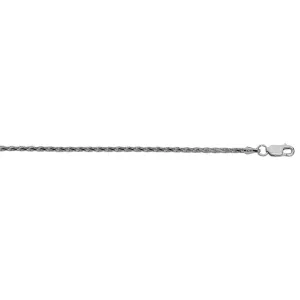 Silver 2.2mm Diamond Cut Wheat Chain