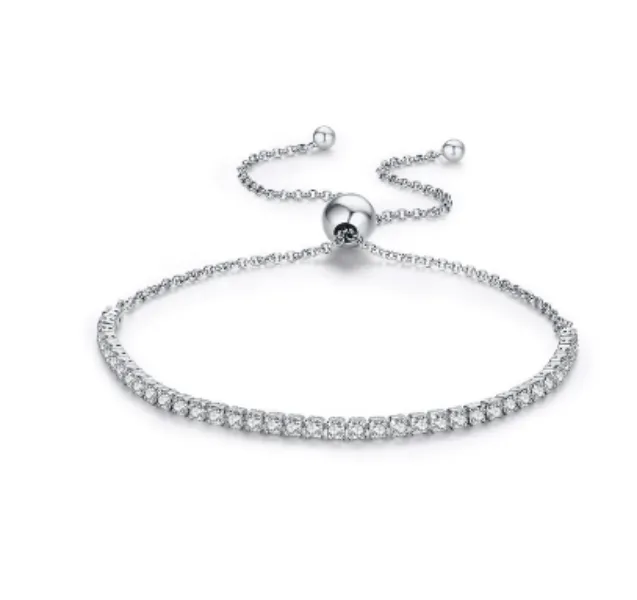Silver and Crystal Tennis Bracelets