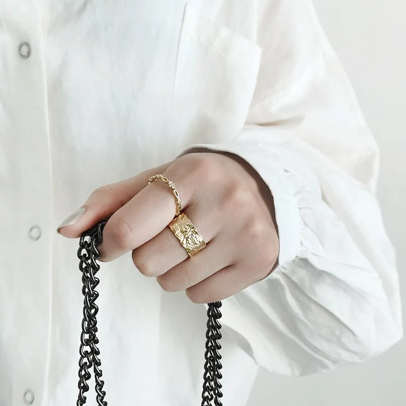 Silver Color New Creative Geometric Handmade