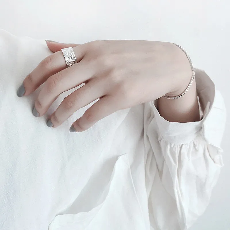 Silver Color New Creative Geometric Handmade