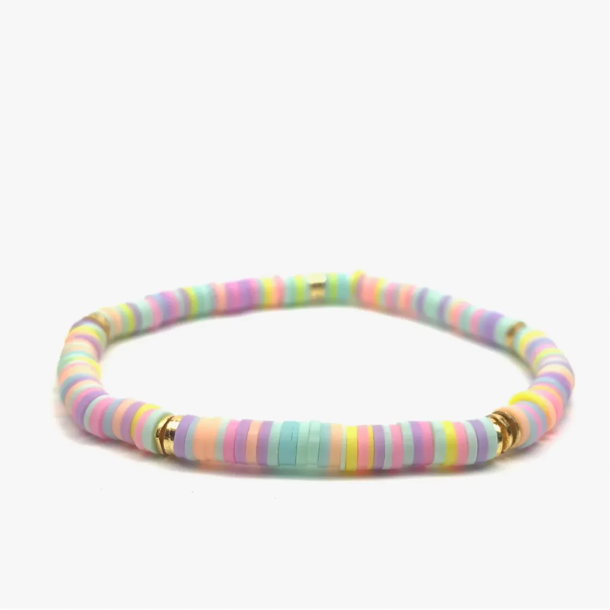 Silver Girl Mini Heishi Stretch Anklet