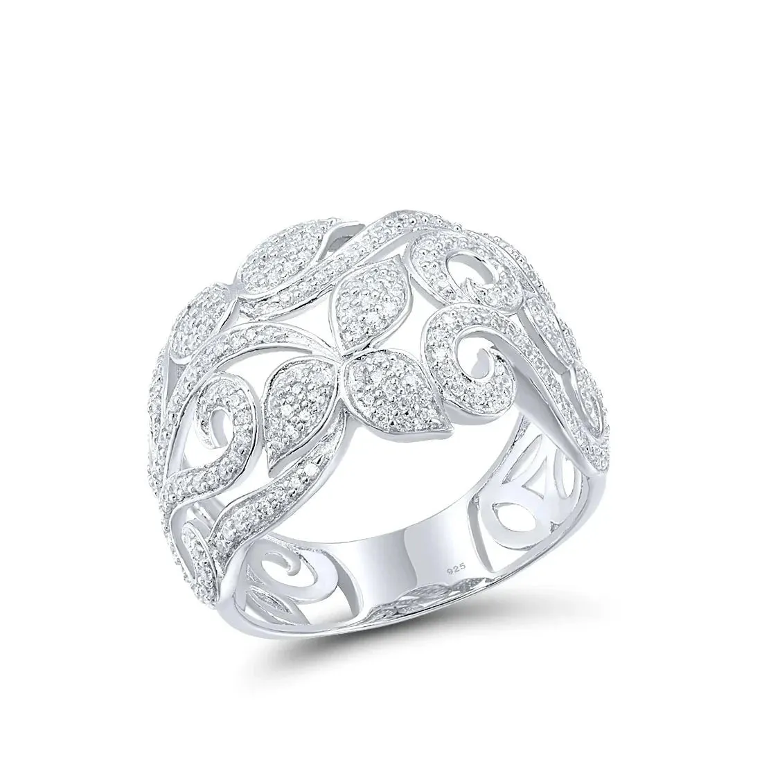 Silver Petal Ring