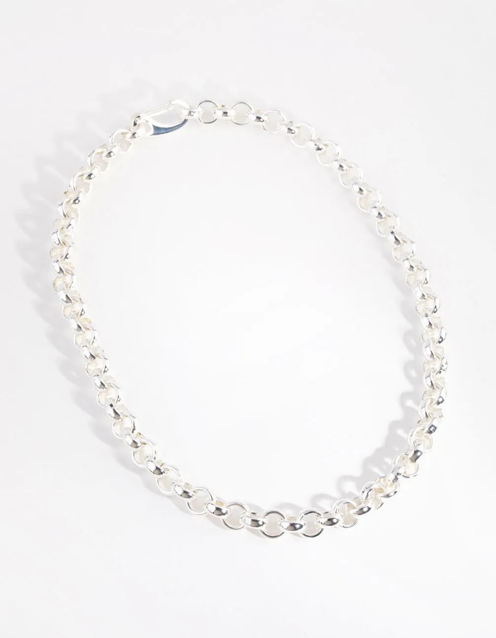 Silver Plated Rolo Chain Necklace