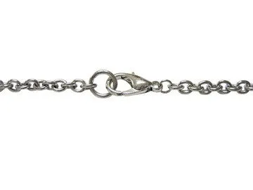 Silver Toned Etched Greek Letter Nu Pendant Necklace