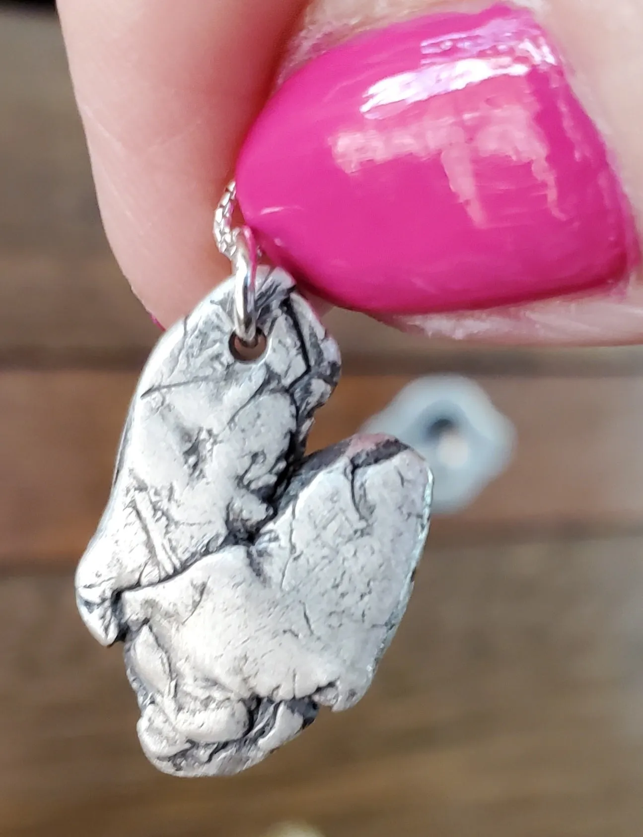 Simon & LuLu Weathered the Storm Heart Pendant