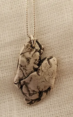 Simon & LuLu Weathered the Storm Heart Pendant