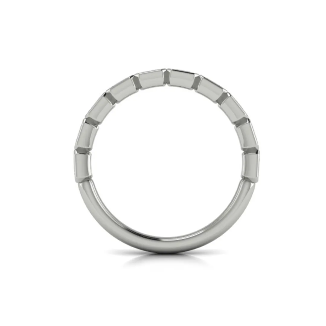 Sincerely, Springer's by Vlora 18k White Gold Baguette Diamond Band - 0.86ctw