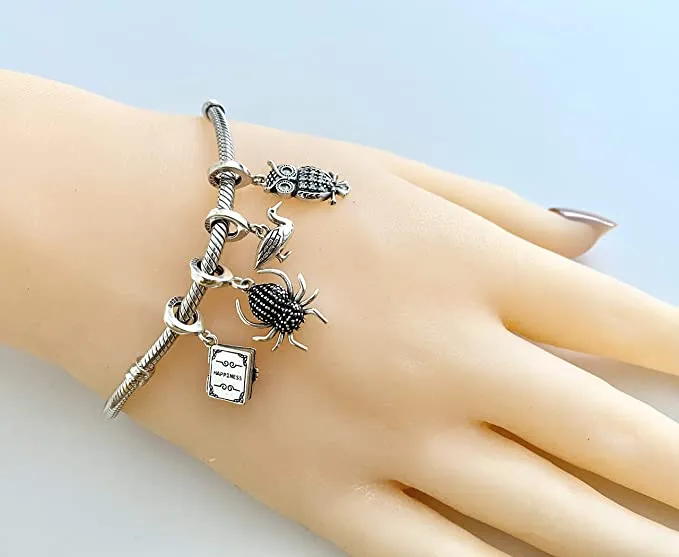 Sitting Night Owl Dangle Pendant Charm