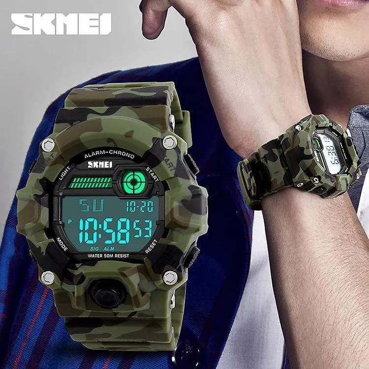 Skmei 1197 Original Digital camouflage waterproof sports watch for Men