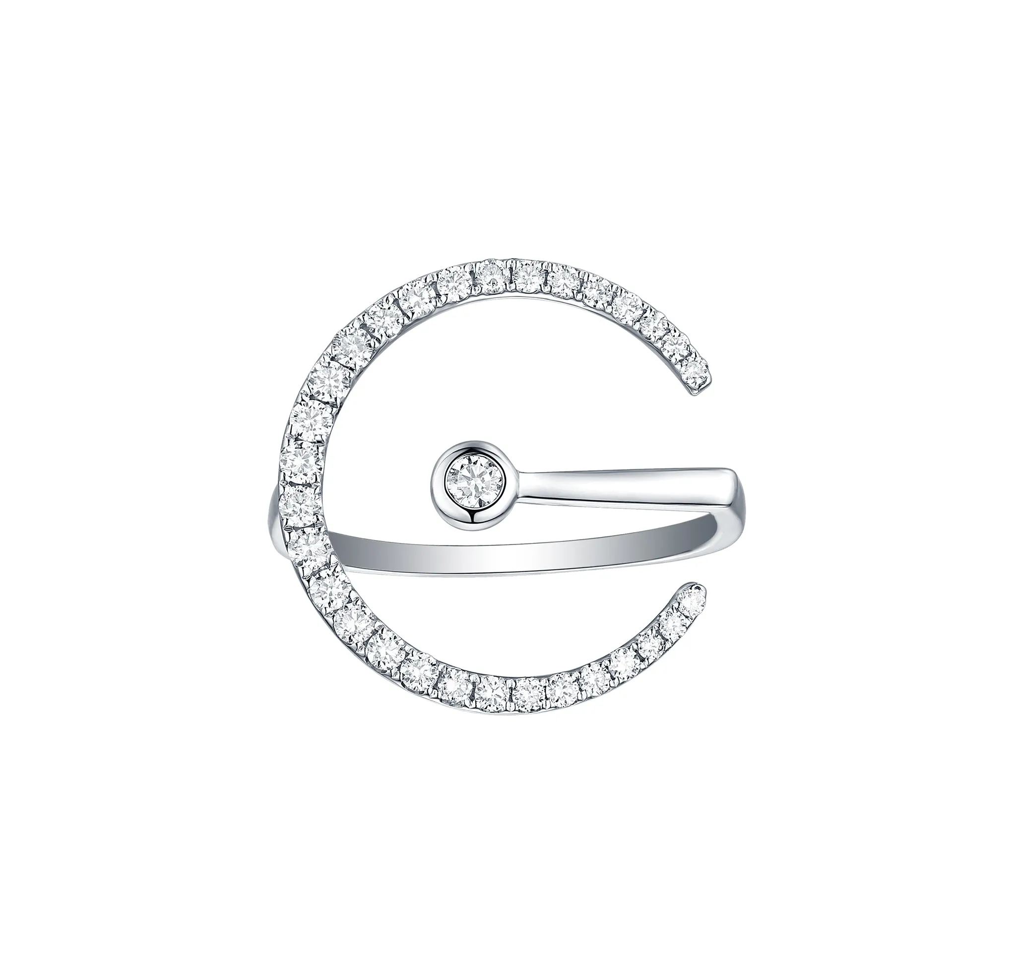 Skyline 0.52ct Circle Ring <br> R-00373WHT