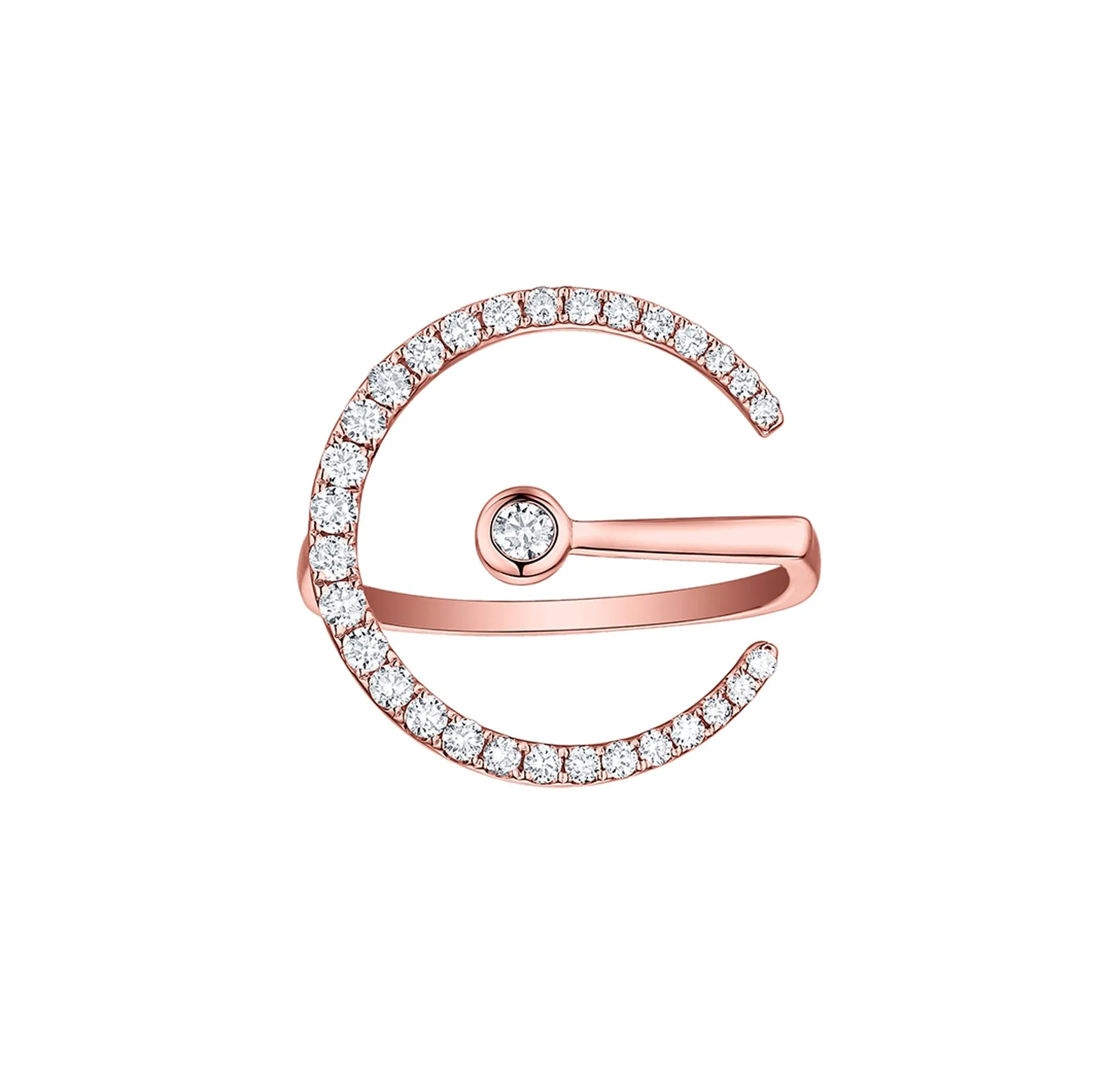 Skyline 0.52ct Circle Ring <br> R-00373WHT