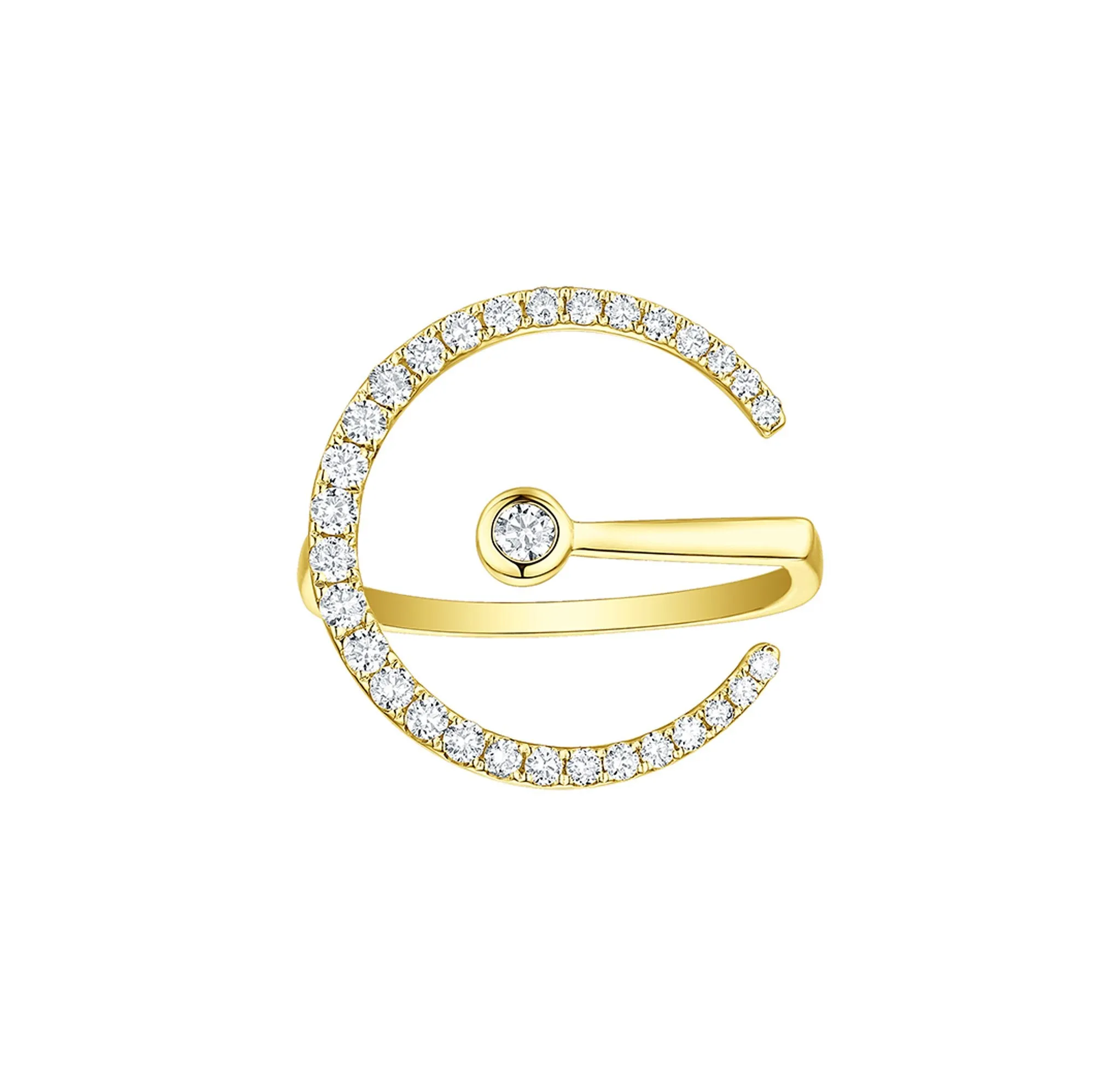 Skyline 0.52ct Circle Ring <br> R-00373WHT