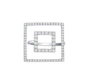 Skyline 0.96ct Times Square Ring <br> R-00383WHT
