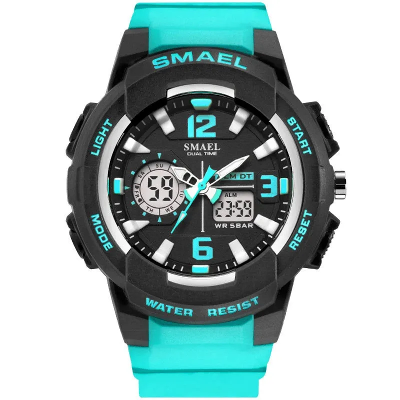 SMAEL Brand Fashion Women Sports Watches LED Digital Quartz Military Clock Man Watch Boy Girl Student Multifunctional Wristwatch
