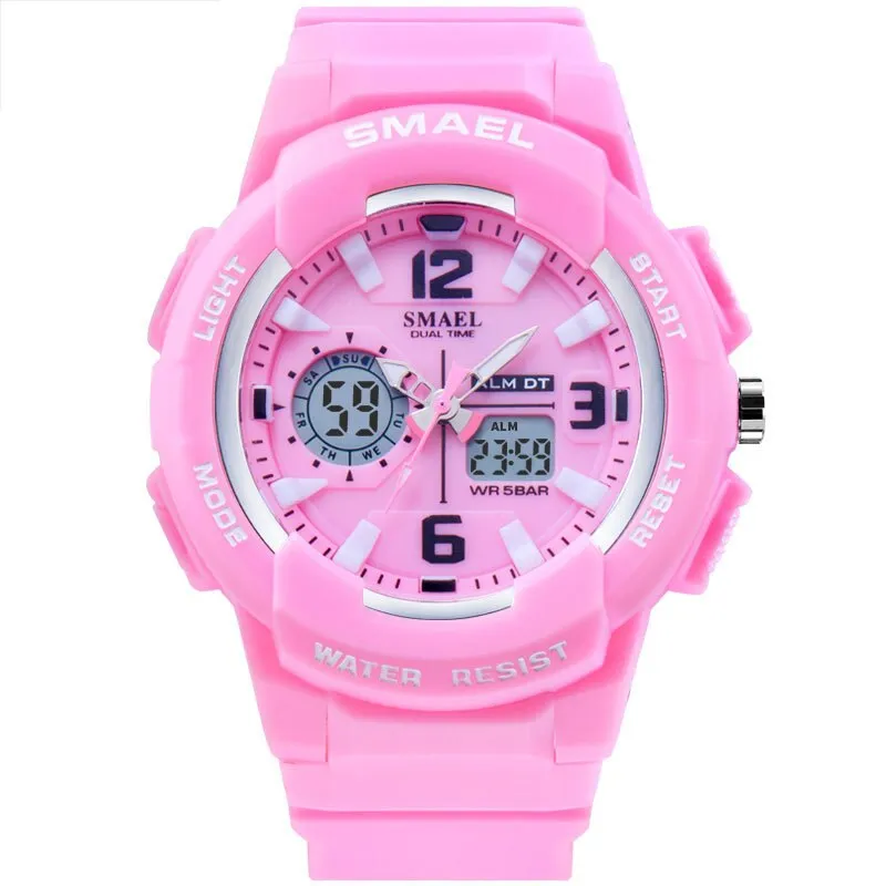 SMAEL Brand Fashion Women Sports Watches LED Digital Quartz Military Clock Man Watch Boy Girl Student Multifunctional Wristwatch