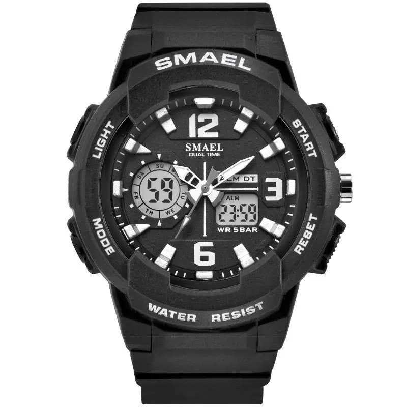SMAEL Brand Fashion Women Sports Watches LED Digital Quartz Military Clock Man Watch Boy Girl Student Multifunctional Wristwatch
