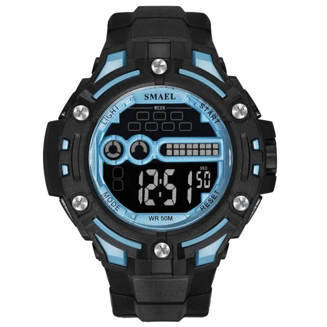 SMAEL Fashion Digital Wristwatches Top Brand Clock Men Military Watches Men&#39;s Sports LED Electronic Date Calendar Watch Relogio