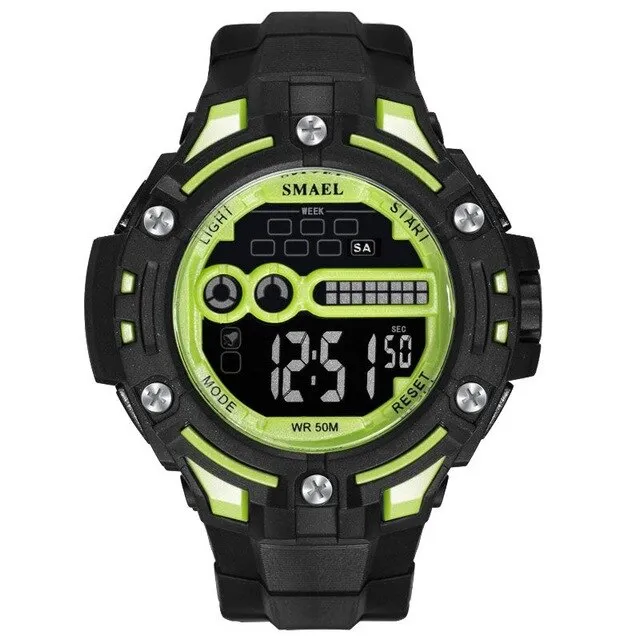 SMAEL Fashion Digital Wristwatches Top Brand Clock Men Military Watches Men&#39;s Sports LED Electronic Date Calendar Watch Relogio