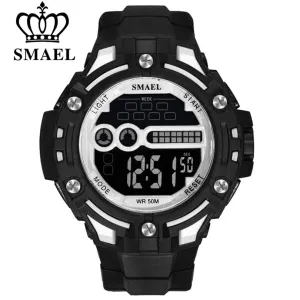 SMAEL Fashion Digital Wristwatches Top Brand Clock Men Military Watches Men&#39;s Sports LED Electronic Date Calendar Watch Relogio