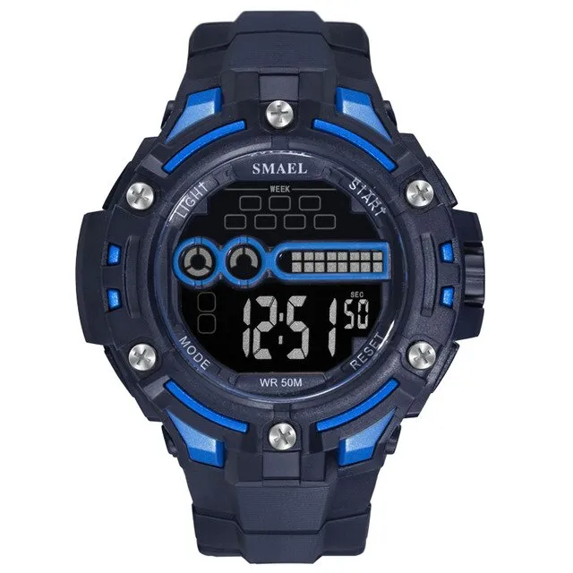 SMAEL Fashion Digital Wristwatches Top Brand Clock Men Military Watches Men&#39;s Sports LED Electronic Date Calendar Watch Relogio