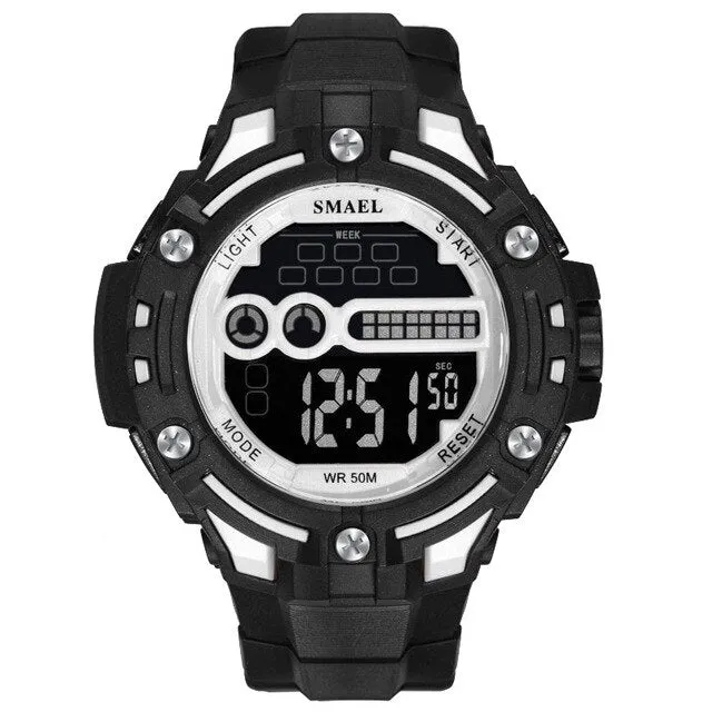 SMAEL Fashion Digital Wristwatches Top Brand Clock Men Military Watches Men&#39;s Sports LED Electronic Date Calendar Watch Relogio