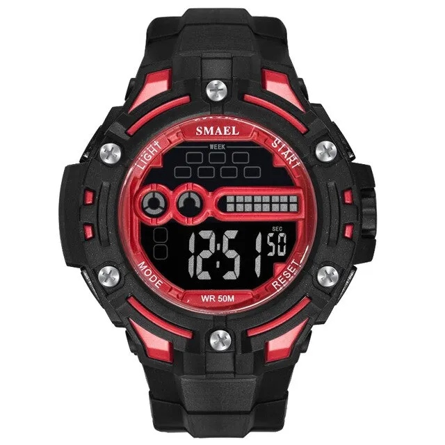 SMAEL Fashion Digital Wristwatches Top Brand Clock Men Military Watches Men&#39;s Sports LED Electronic Date Calendar Watch Relogio