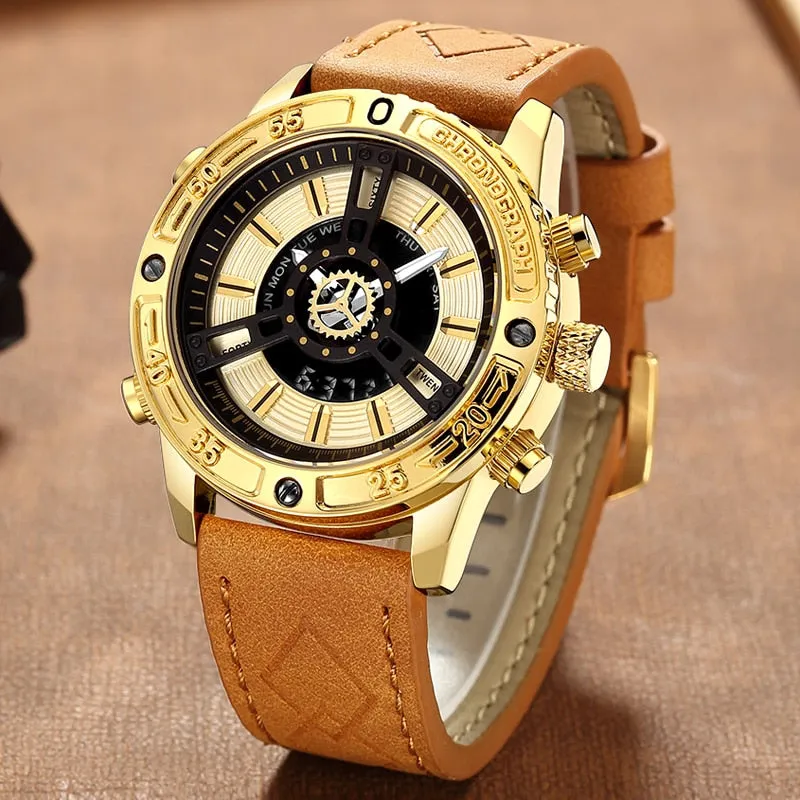 SMAEL Fashion Military Mens Sports Watches Leather Luxury Brand Waterproof Wrist Watch LED Digital Date Calendar Watch Men New