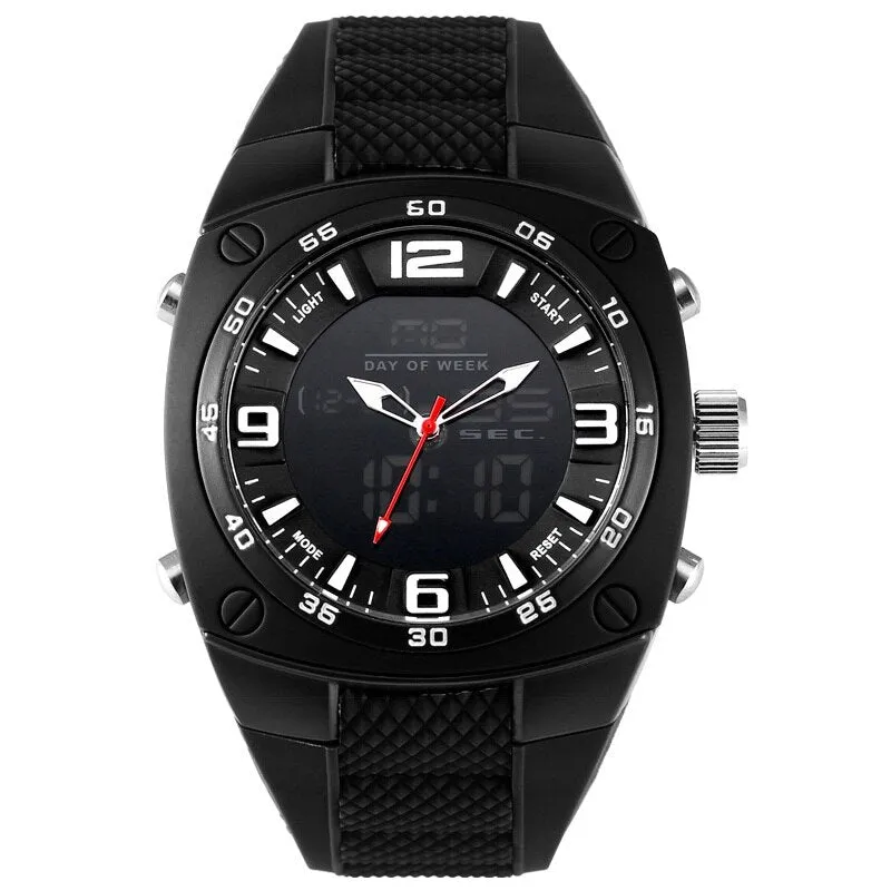 SMAEL Fashion Watches Men LED Sport Military-Watch Alloy Dial Resistant Male Analog Quartz Digital Watch Relogio Masculino 1008
