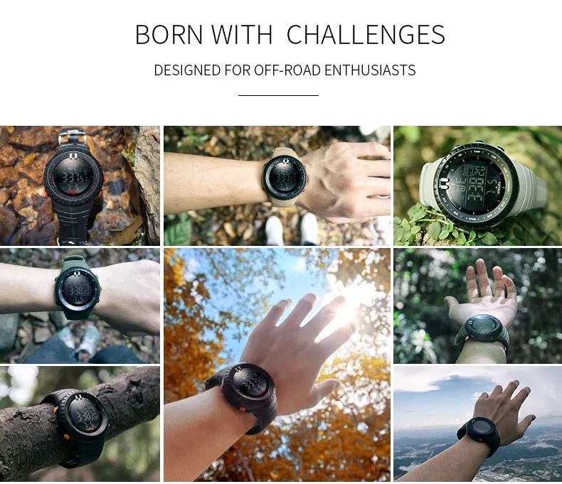 SMAEL Men Outdoor Sports Electronic chronograph 2022 New Men&#39;s Watch Big Dial Digital 50M waterproof Digital LED Wrist Watches