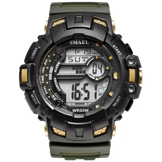SMAEL Men Sports Watches Luxury Brand Military Digital Watch 50M Waterproof Swimming Outdoor Climbing Wristwatch Men&#39;s Masculino