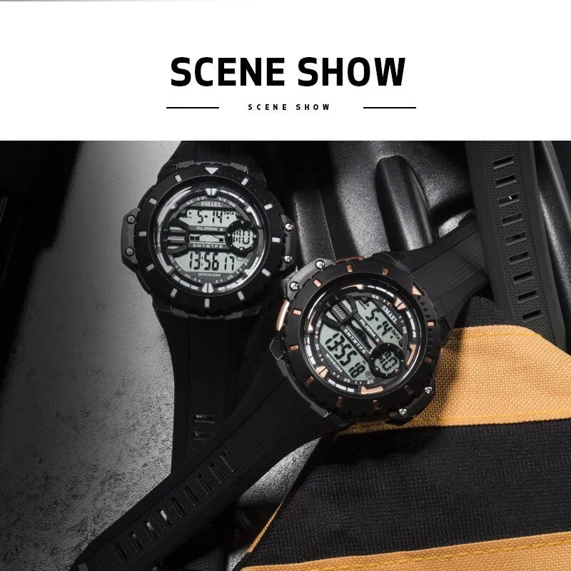 SMAEL Outdoor Leisure Digital Watch Fashion Men&#39;s Sports Watches LED  Display Army Military Wristwatches Male Relogio Masculino