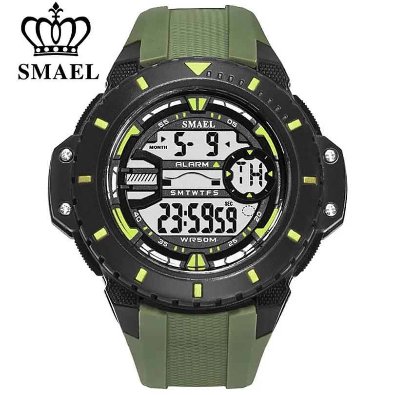 SMAEL Outdoor Leisure Digital Watch Fashion Men&#39;s Sports Watches LED  Display Army Military Wristwatches Male Relogio Masculino