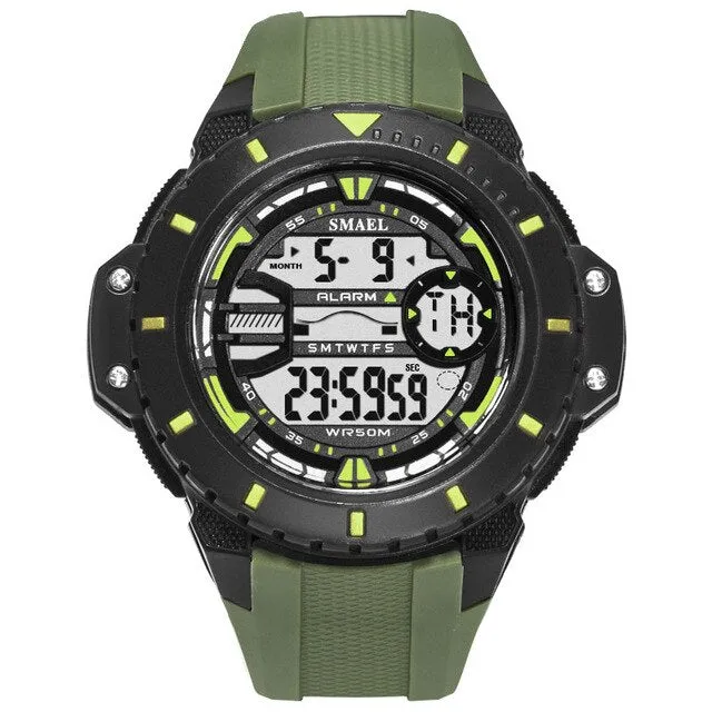 SMAEL Outdoor Leisure Digital Watch Fashion Men&#39;s Sports Watches LED  Display Army Military Wristwatches Male Relogio Masculino